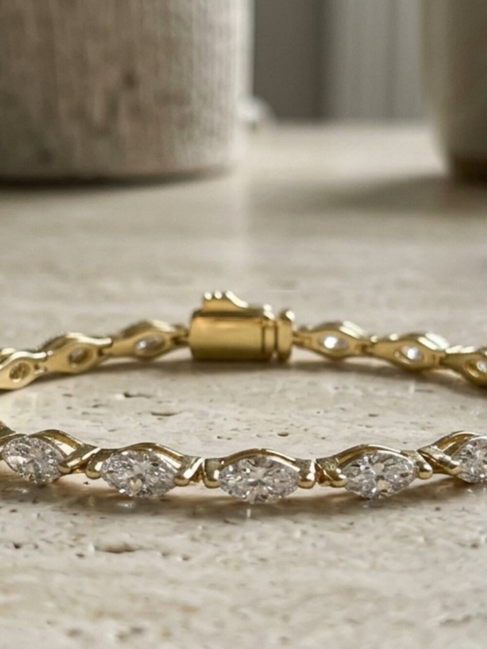 Mens Full Marquise Moissanite Tennis Bracelet for Women